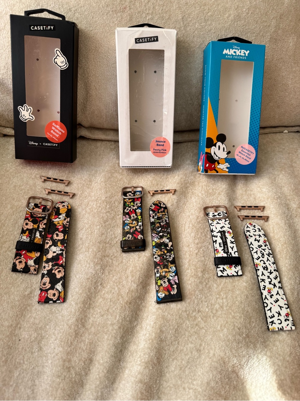 Lot of 3 CASETiFY Disney Apple Watch Bands